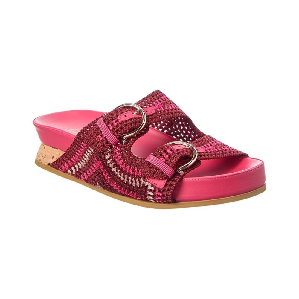 Ferragamo Shaula Crochet & Leather Sandal